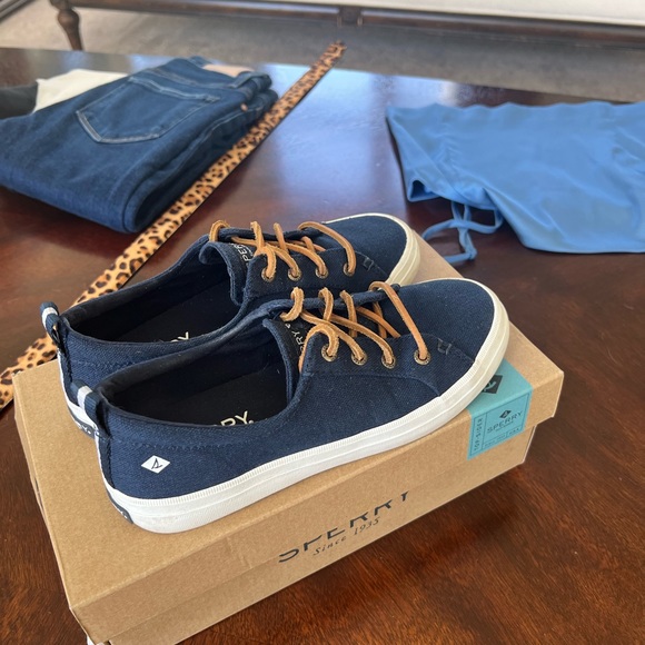 Sperry Top Sider - Crest Vibe Linen Sneaker Navy - Picture 3 of 5
